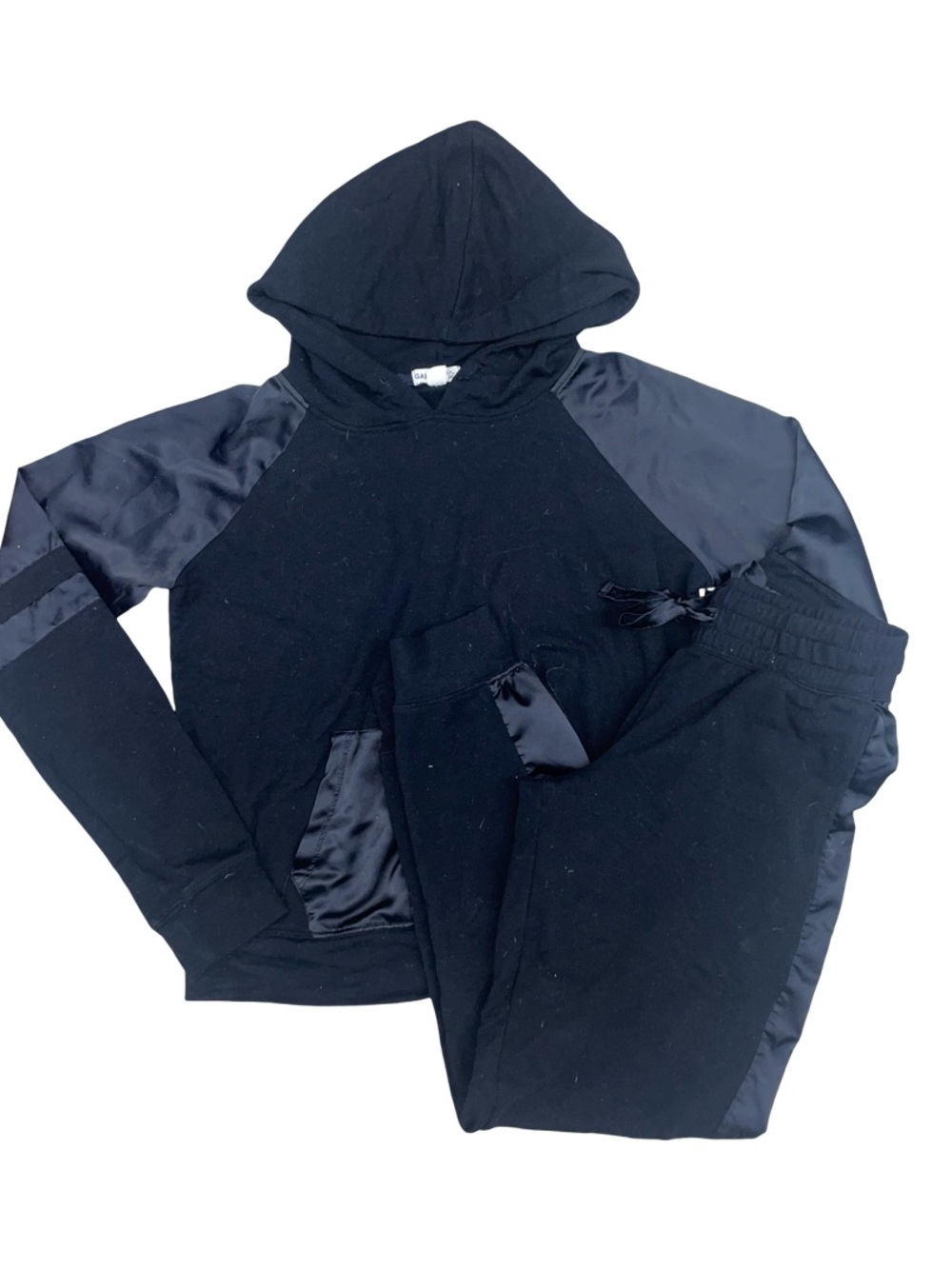 Garage Black Hooded Sweatshirt and Joggers Set